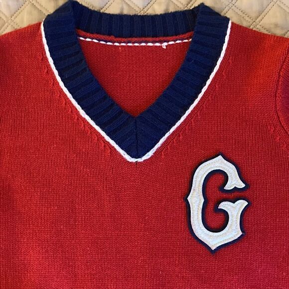 Gucci Girls Varsity Long Sleeve Sweater with G on chest. Cashmere Blend. Size 12 - Picture 2 of 5
